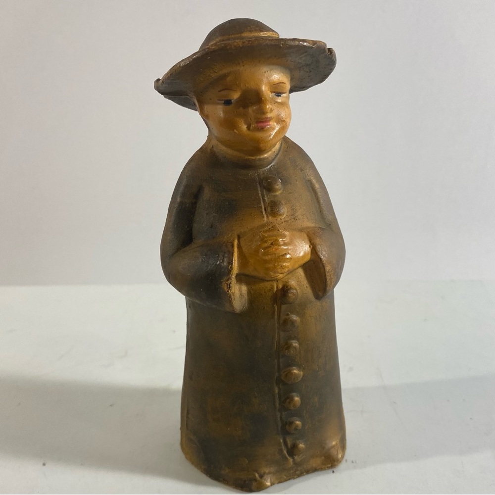 Vintage Paper Mache Monk Italy Stamp on the Bottom